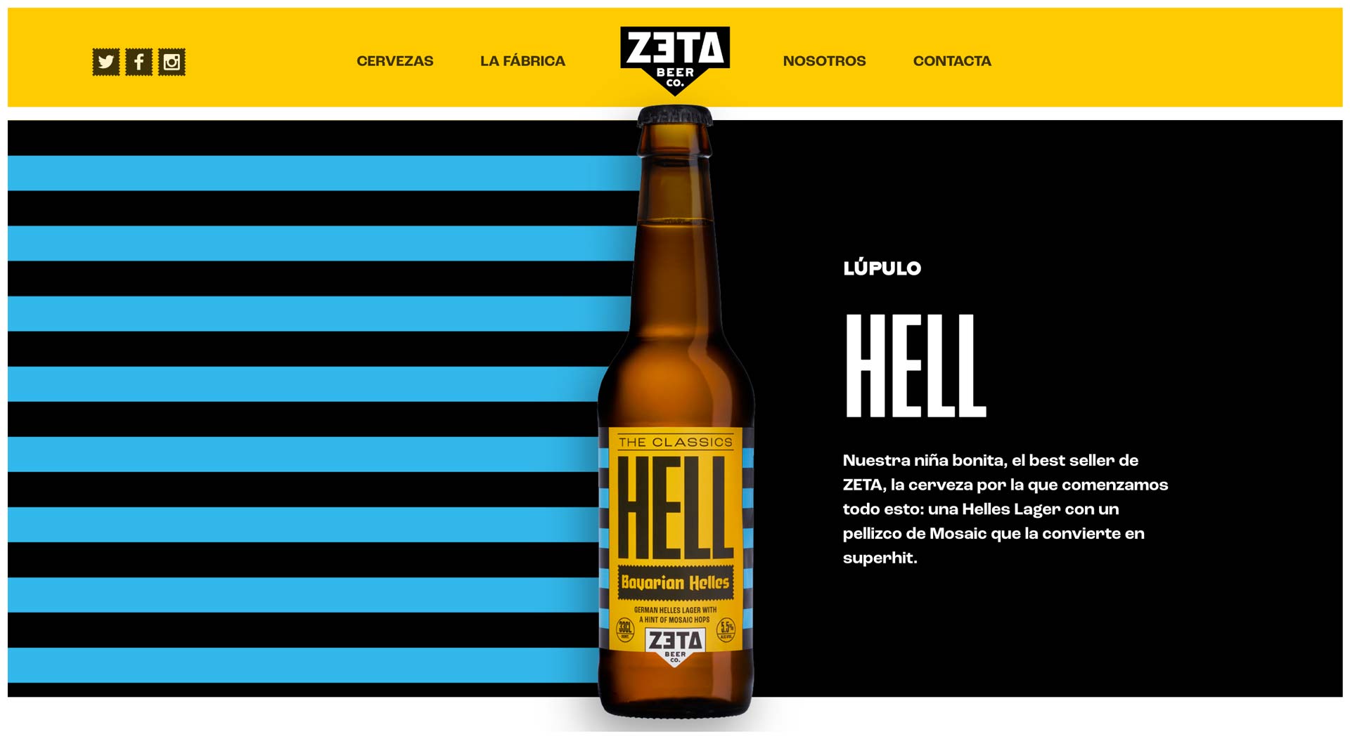 página individual Zeta Beer